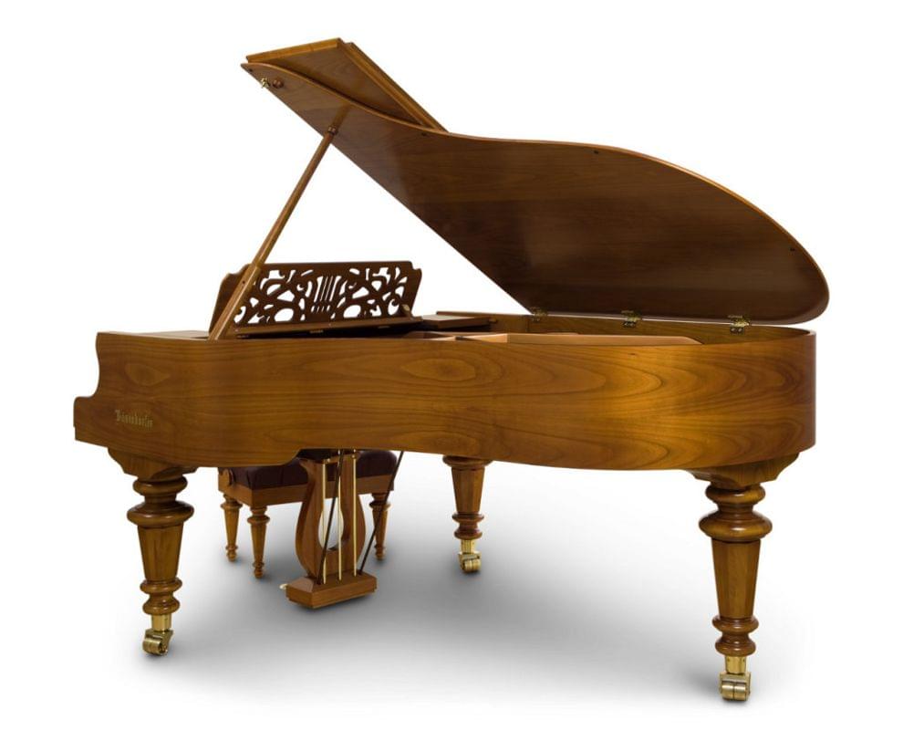 Imagen piano de cola BÖSENDORFER modelo especial Strauss cerezo satinado vista posterior